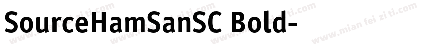 SourceHamSanSC Bold字体转换